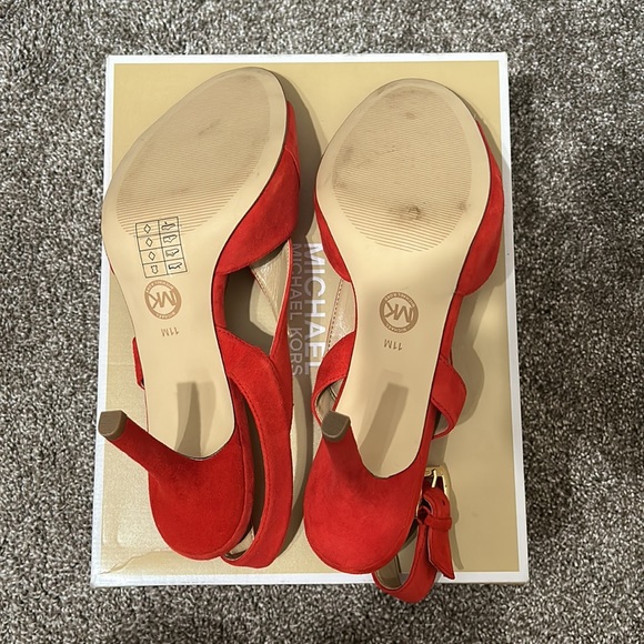 Red Suede Shoes - Michael Michael Kors sandals - Picture 3 of 5